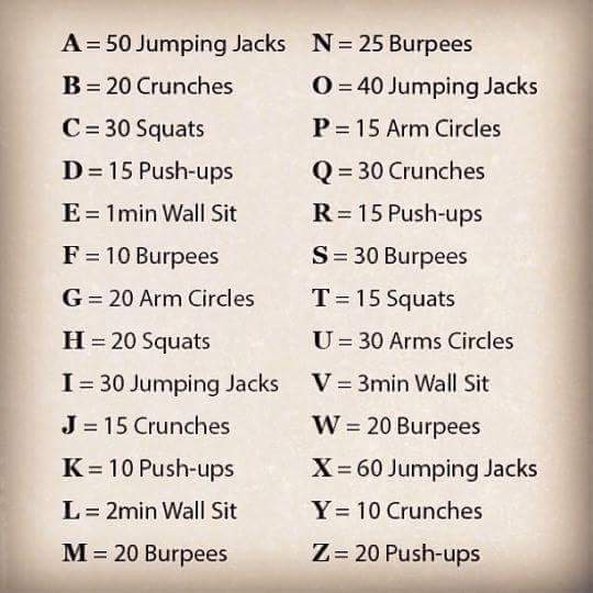 15 Minute A to z workout for Fat Body